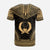 Pohnpei Custom T Shirt Pohnpei Flag Polynesian Chief Tattoo Gold Version Unisex Gold - Polynesian Pride