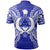 Pohnpei Polo Shirt Pohnpei Flag Map Polynesian Tattoo Blue - Polynesian Pride