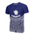 Pohnpei Polynesian T Shirt Blue Pride Map And Seal Unisex Blue - Polynesian Pride