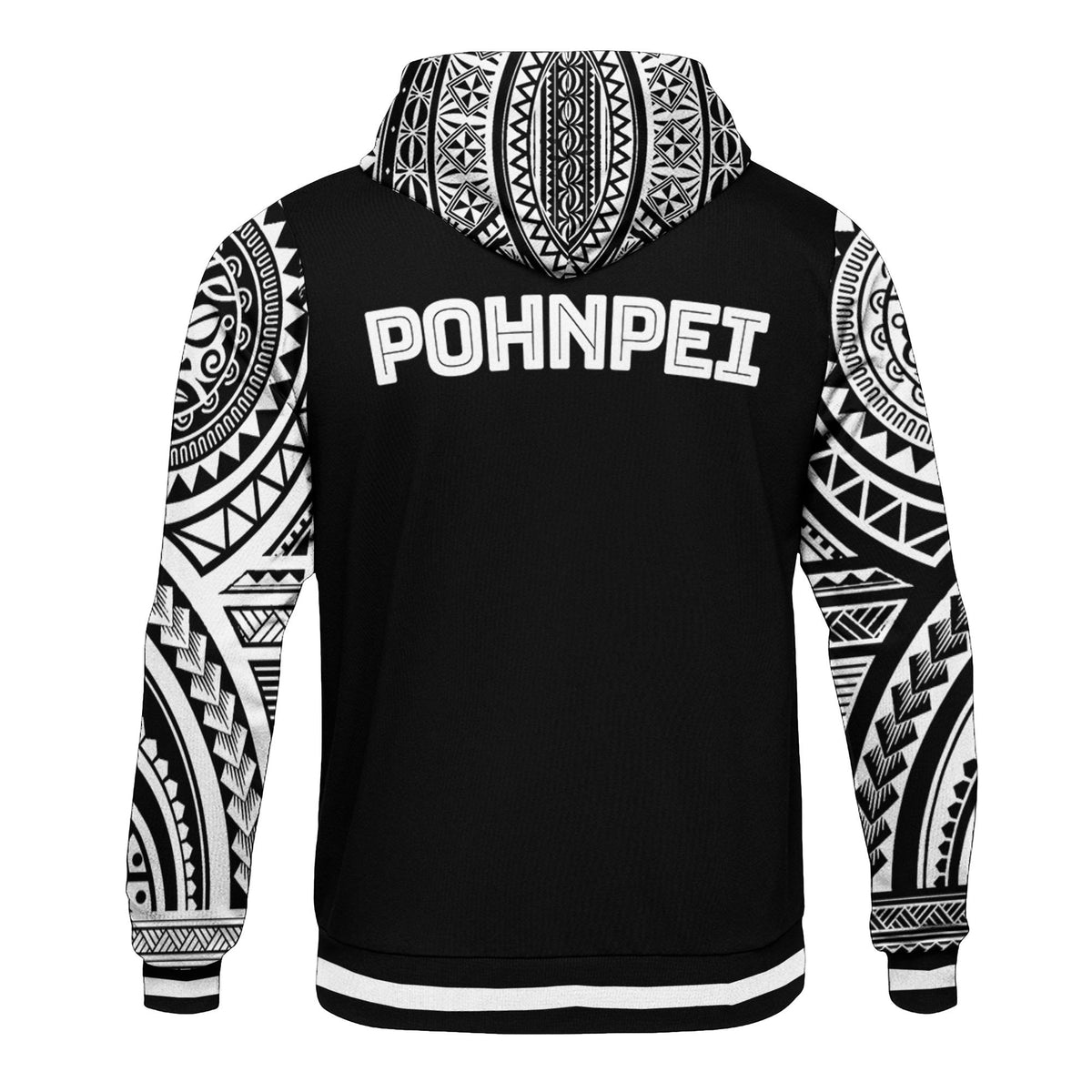 Pohnpei Hoodie Polynesian Special Black Style - Polynesian Pride