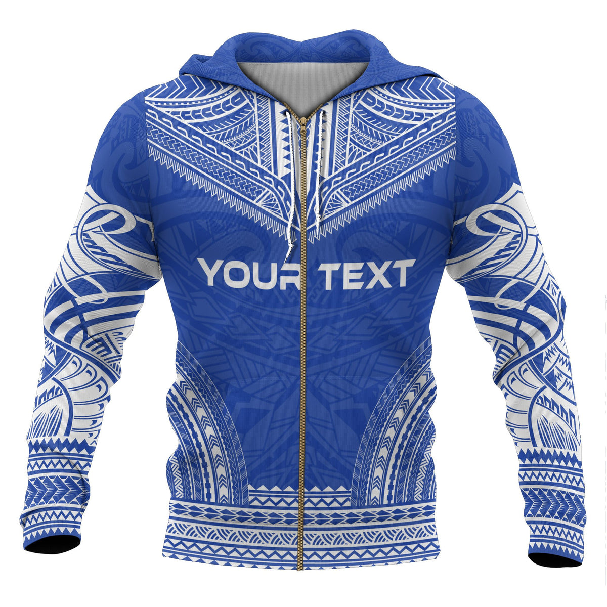 Pohnpei Polynesian Chief Custom Zip up Hoodie Flag Version - Polynesian Pride