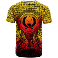 Pohnpei Micronesian T Shirt Circle Pattern Yellow - Polynesian Pride