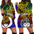 Pohnpei Women Hoodie Dress - Rainbow Polynesian Pattern Rainbow - Polynesian Pride