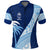 Custom Fiji Sevens Polo Shirt Kaiviti Kesakesa LT7 Blue - Polynesian Pride