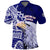 American Samoa Custom Polo Shirt Bald Eagle LT7 Blue - Polynesian Pride