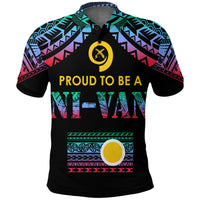 Vanuatu Proud To Be A Ni Van Polynesian Pattern Polo Shirt Shefa Province LT7 Black - Polynesian Pride