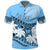 Custom Fiji Day Polo Shirt Flying Fijians Masi Kesa Style Turquoise LT7 Turquoise - Polynesian Pride