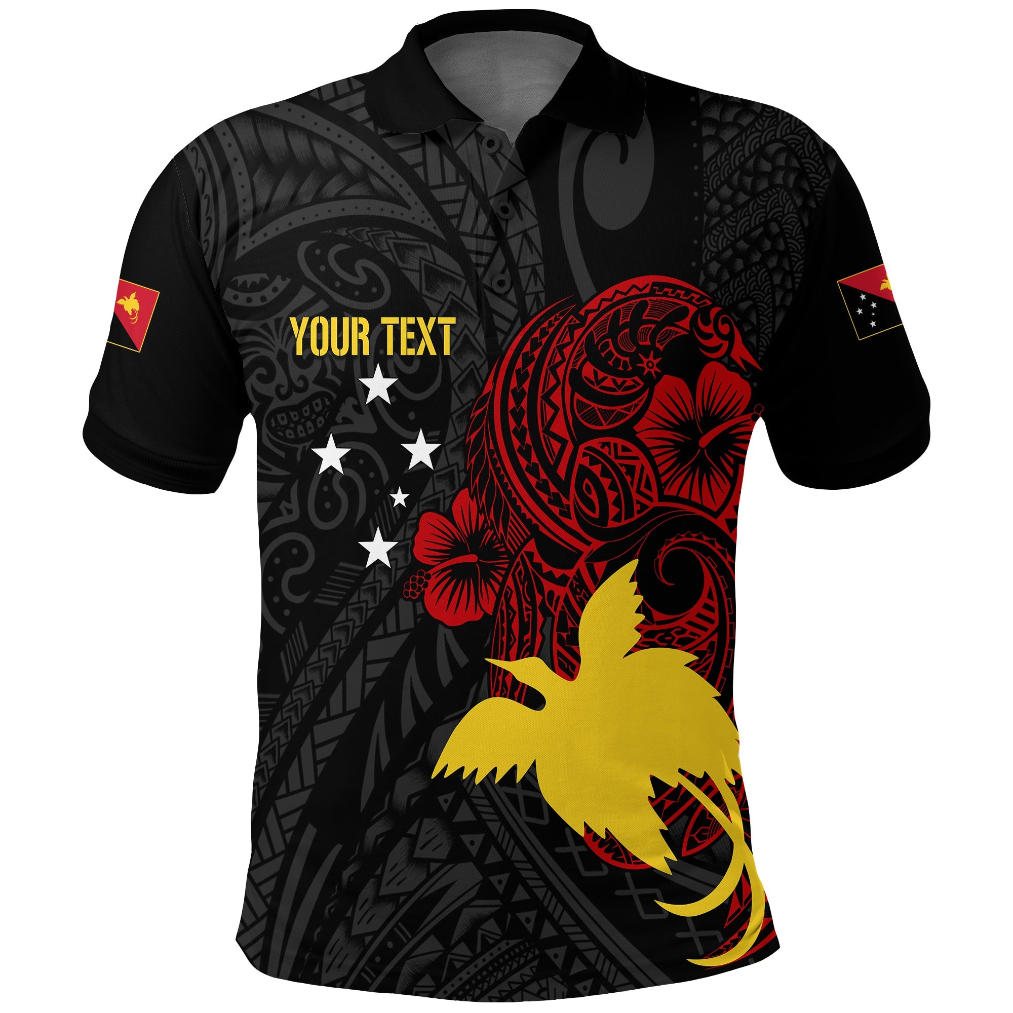 personalised-papua-new-guinea-47th-independence-polo-shirt-tribal-turtle