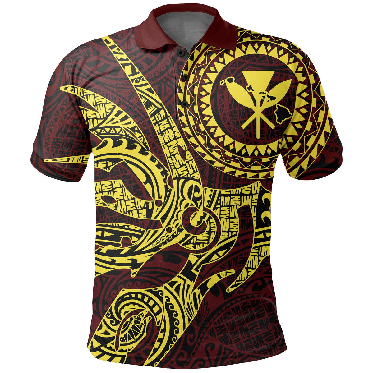 Hawaii Mens Polo Shirt Polynesian Kanaka Map Hawaiian Mens Polo Shirt TT Style - Polynesian Pride