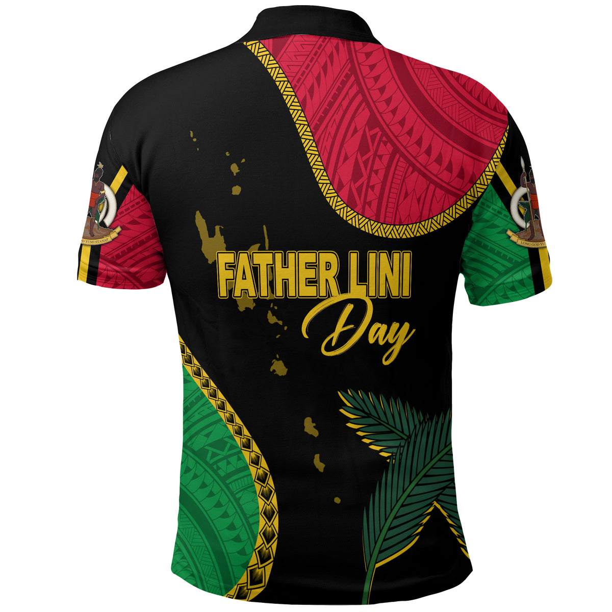 Vanuatu Father Lini Day Polo Shirt Simple Style LT7 - Polynesian Pride
