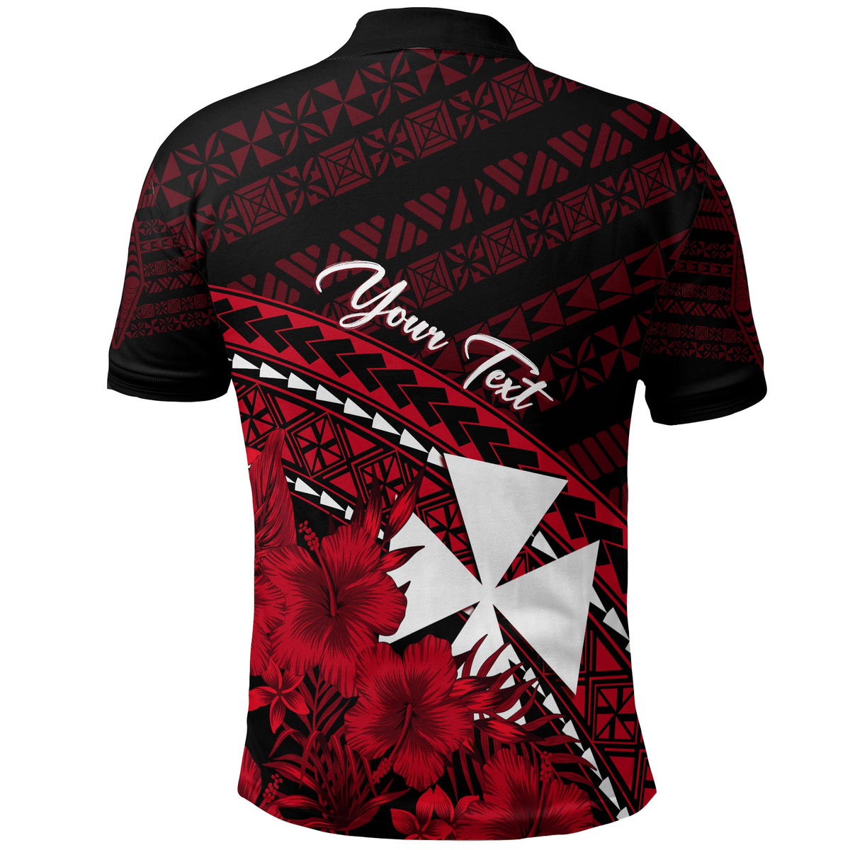 Wallis et Futuna Custom Polo Shirt Tapa Hibiscus Vibes LT7 - Polynesian Pride