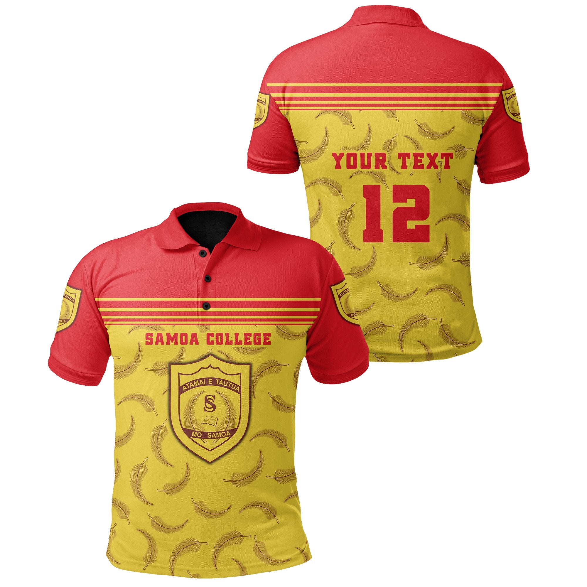 Custom Samoa College Polo Shirt Sport Style Unisex Yellow - Polynesian Pride