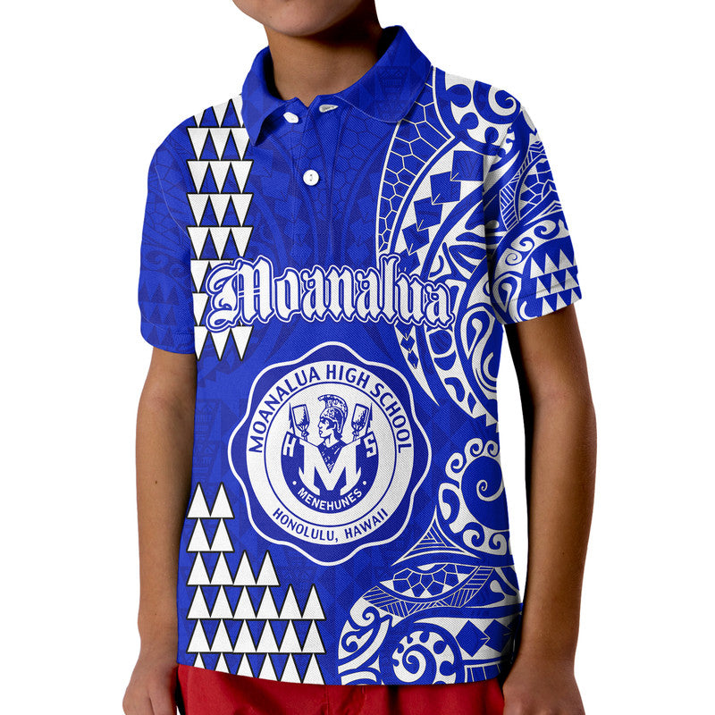 Custom Hawaii Moanalua High School Polo Shirt Tribal Kakau LT9 - Polynesian Pride