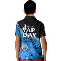 Yap State Day Kid Polo Shirt Yap Flag and FSM Seal LT9 - Polynesian Pride