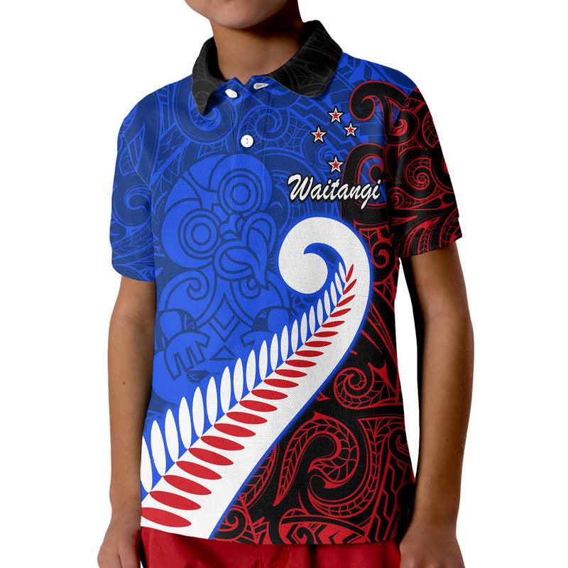 Waitangi Day Polo Shirt Aotearoa Hei Tiki Silver Fern LT9 - Polynesian Pride