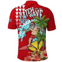 Hawaii Mele Kalikimaka Polo Shirt Santa Claus Surfing Xmas Time LT9 - Polynesian Pride