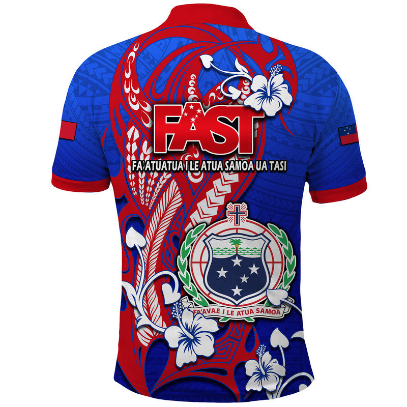 Special Samoa FAST Party Polo Shirt Tribal Samoan Hibiscus Design LT9 - Polynesian Pride