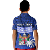 Custom Fiji Coat Of Arms Polo Shirt Polynesian Tapa Palm Tree LT9 - Polynesian Pride