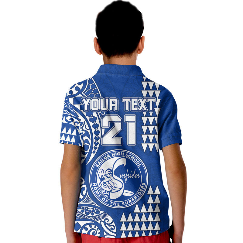 Custom Hawaii Kailua High School Polo Shirt Tribal Kakau LT9 - Polynesian Pride