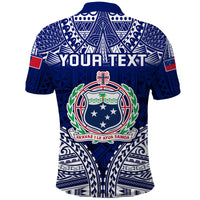 Custom Samoa Coat Of Arms Polo Shirt Polynesian Pattern LT9 - Polynesian Pride