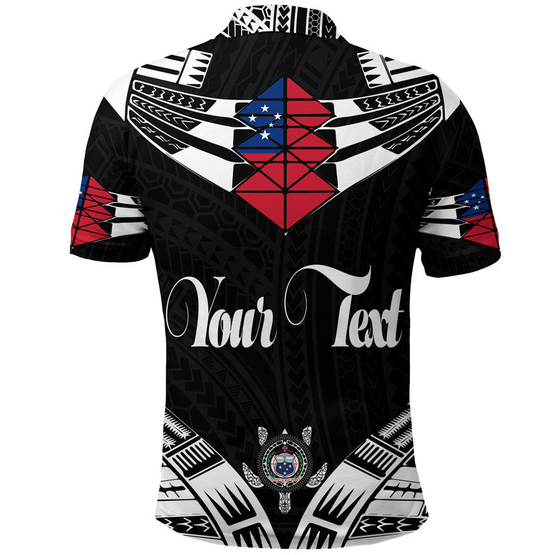 Custom Samoa Black Saturday Polo Shirt 28 Dec 1929 Visual Arts Black LT9 - Polynesian Pride