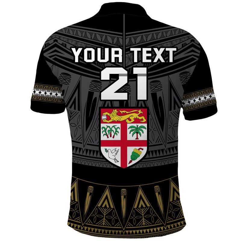 (Custom Personalised) Fiji Rugby Bati Polo Shirt Fijian Coat Of Arms Tapa Pattern LT9 - Polynesian Pride