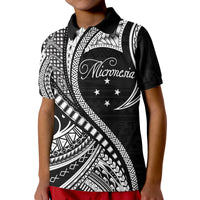 Federated States of MicronesiaPolo Shirt Black Polynesian Wave Style LT9 Kid Black - Polynesian Pride
