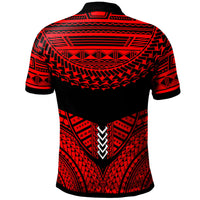 Pohnpei Custom Polo Shirt Tribal Pattern Cool Style Red Color - Polynesian Pride