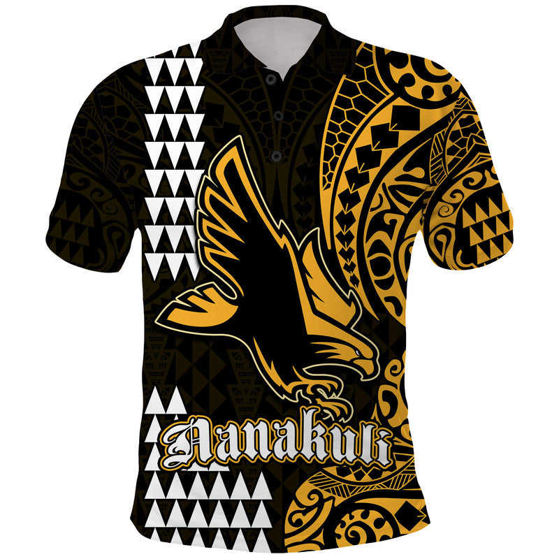 Hawaii Nanakuli High School Polo Shirt Tribal Kakau LT9 Yellow - Polynesian Pride