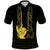 Custom Philippines Eagle Barong Polo Shirt Filipino Eight Rayed Gold Sun LT9 Black - Polynesian Pride