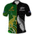 Custom Aotearoa Rugby All Black Combine Australia Wallabies Polo Shirt Aboriginal Kangaroo and Maori Fern LT9 Black - Polynesian Pride