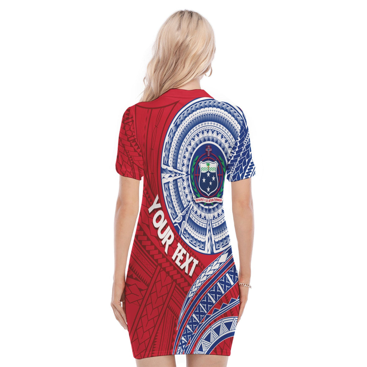 Samoa Personalised Polo Dress Independence Day Flag Style LT7 - Polynesian Pride
