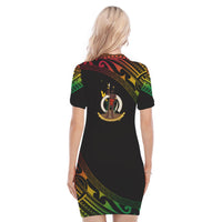 Vanuatu Proud To Be A Ni-Van - Polynesian Pattern Polo Dress LT7 - Polynesian Pride