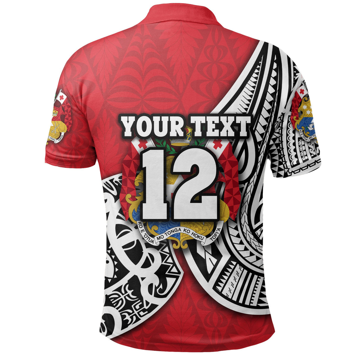 Custom Tonga Rugby Polo Shirt Polynesian Style - Polynesian Pride
