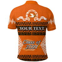 Custom Tailulu College Polo Shirt Tonga Pattern Class Year and Your Text LT13 - Polynesian Pride