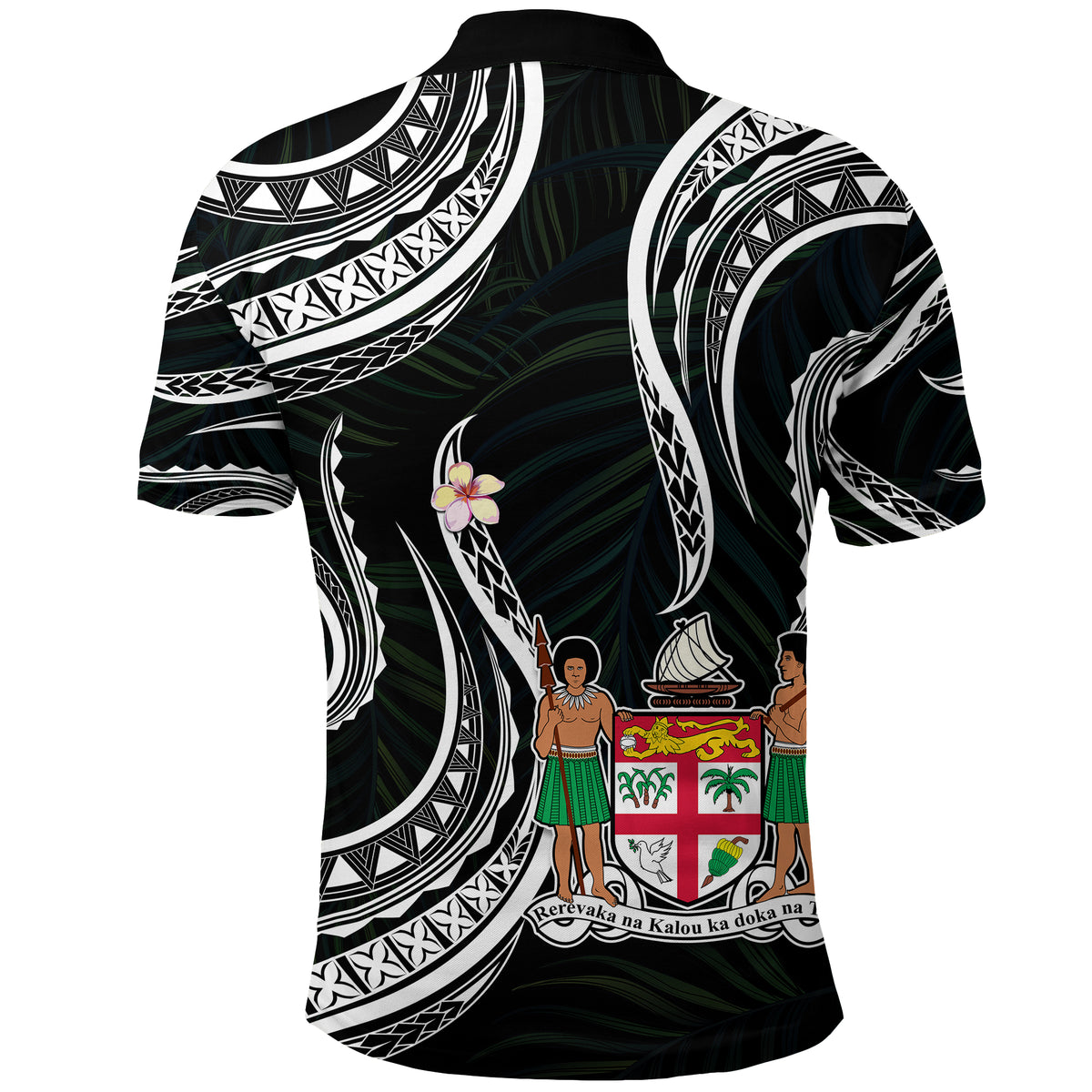 Fiji Coat of Arms Polo Shirt Polynesian mix Coconut Pattern LT13 - Polynesian Pride