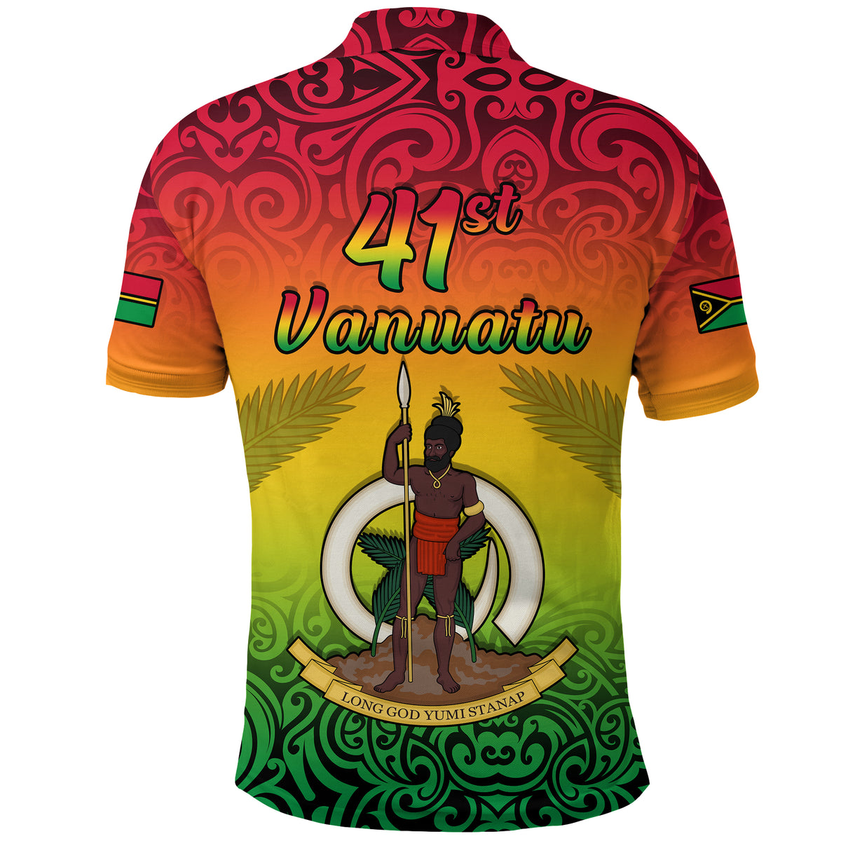 Vanuatu Peaceful Polo Shirt Independence Anniversary LT13 - Polynesian Pride