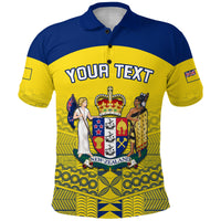 Custom Niue Polo Shirt Rock of Polynesia (Golden) LT13 Unisex Golden - Polynesian Pride