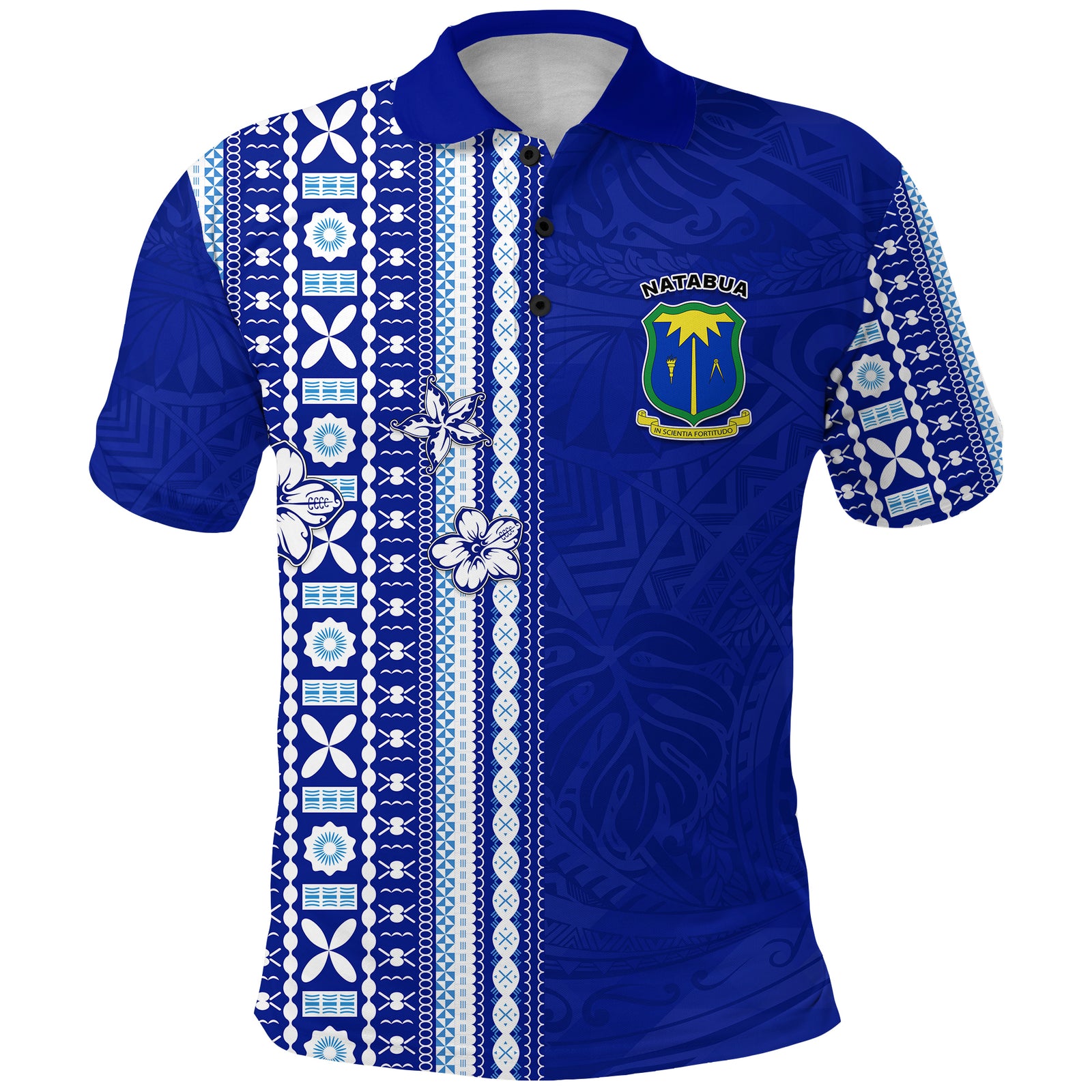 Natabua High School Polynesian Polo Shirt Lautoka Fiji LT13 Unisex Blue - Polynesian Pride