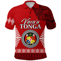 Vava u Tonga Polo Shirt Tongan Ngatu LT13 Unisex Red - Polynesian Pride