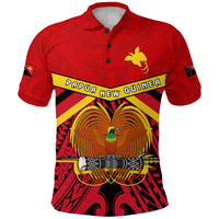 Papua New Guinea Polo Shirt the One and Only LT13 Unisex Red - Polynesian Pride