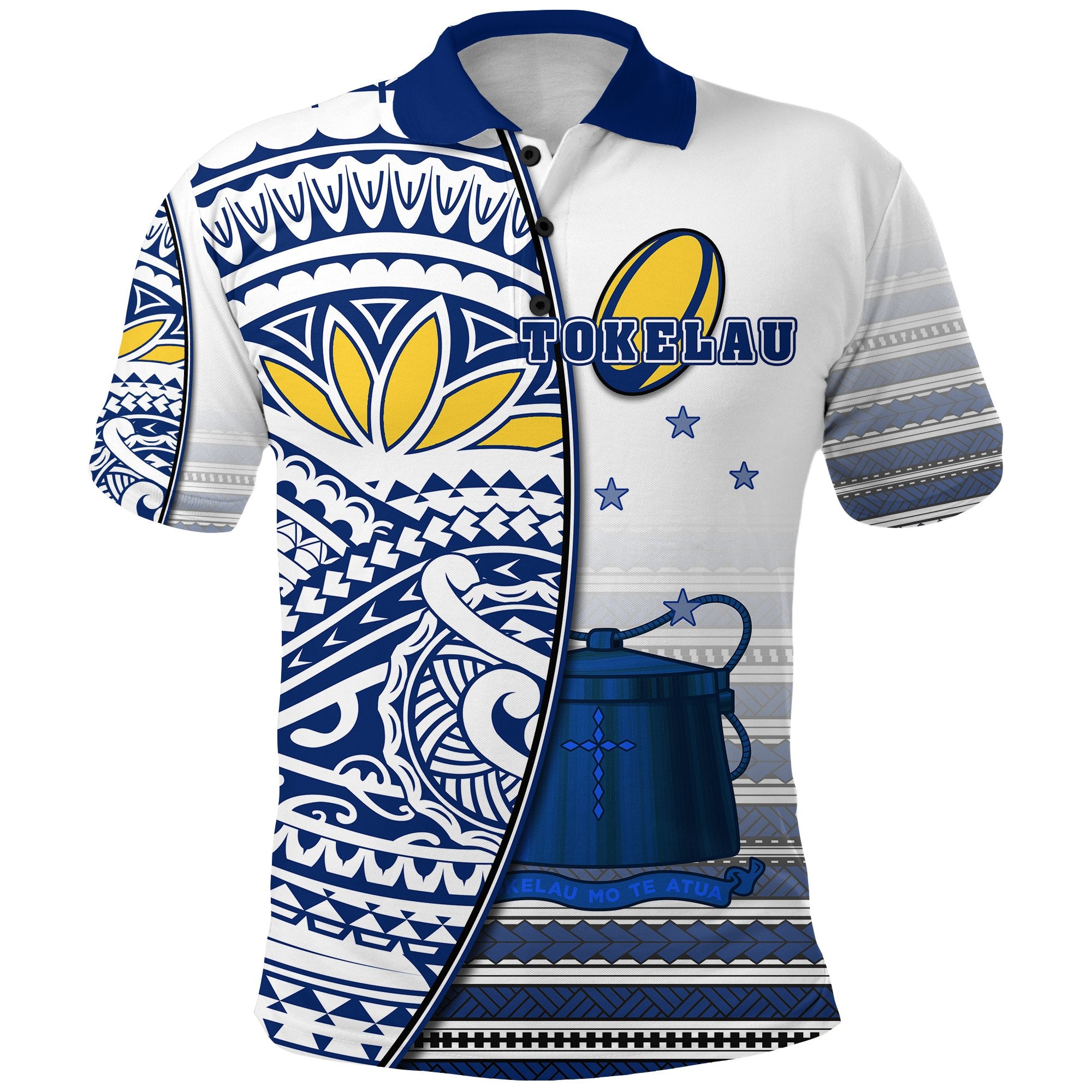 Tokelau Rugby Polo Shirt Special Unisex Blue - Polynesian Pride