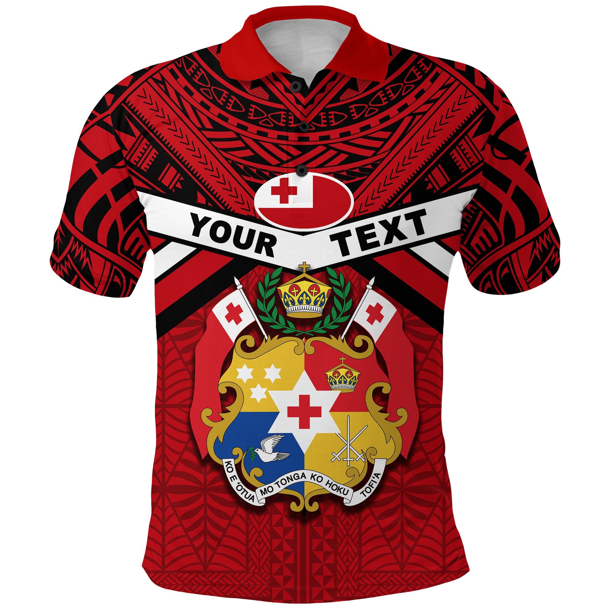 Custom Tonga Rugby Polo Shirt Mate Maa Tonga Unisex Red - Polynesian Pride