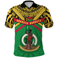 (NUMBER 2) Vanuatu Polo Shirt Simple Coat Of Arms Rugby LT13 Unisex Green - Polynesian Pride