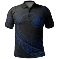 Hawaii Polo Shirt Frida Style Blue - Polynesian Pride