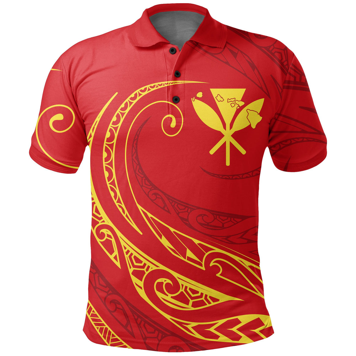 Kanaka Mauna Kea Polynesian Polo Shirt Frida Style - Polynesian Pride