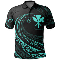 Kanaka Polo Shirt Frida Style Turquoise - Polynesian Pride