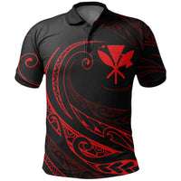 Kanaka Polo Shirt Frida Style Red - Polynesian Pride