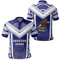 American Samoa Coat Of Arms Polynesian Polo Active Blue Unisex Blue - Polynesian Pride