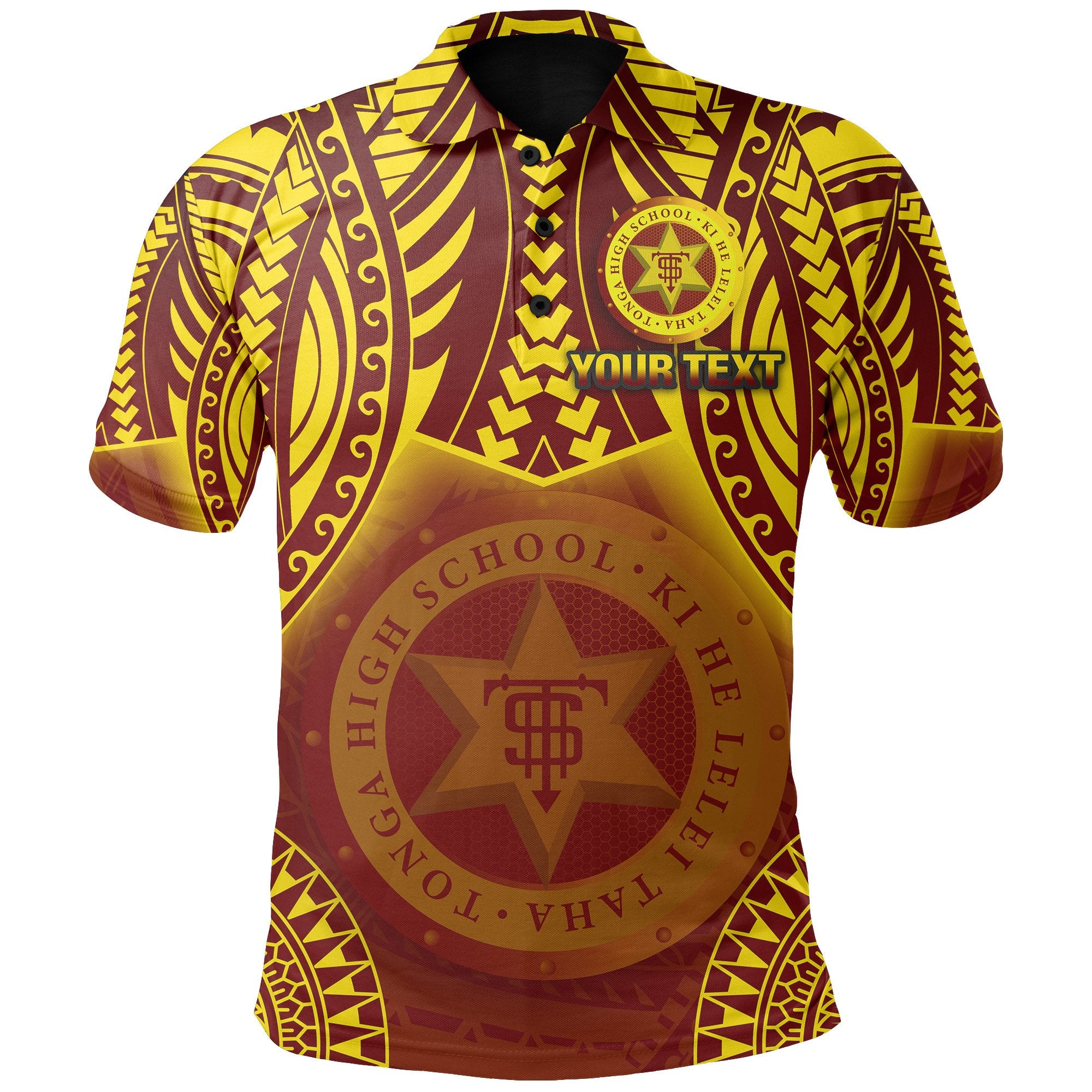 Custom Tonga High School Polo Shirt Simple Polynesian Unisex Brown - Polynesian Pride